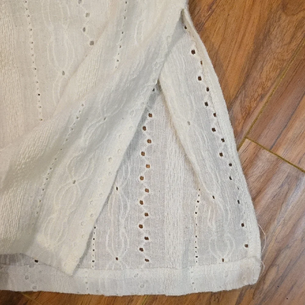 Women's White Eyelet Pajama Set - Picture 7 of 7
